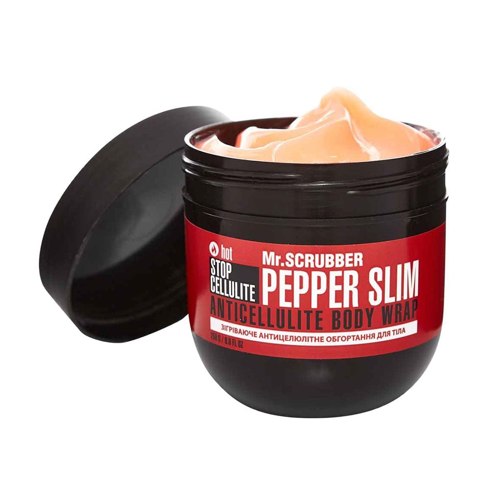 Зігрівальне антицелюлітне обгортання для тіла Mr.Scrubber Hot Stop Cellulite Pepper Slim Anticellulite Body Wrap, 250 г